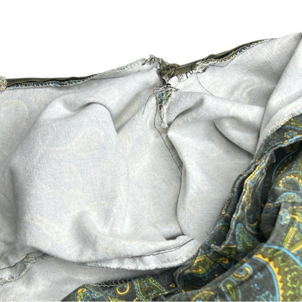 Vintage Denim Paisley Pattern Skirt - Picture 7 of 12